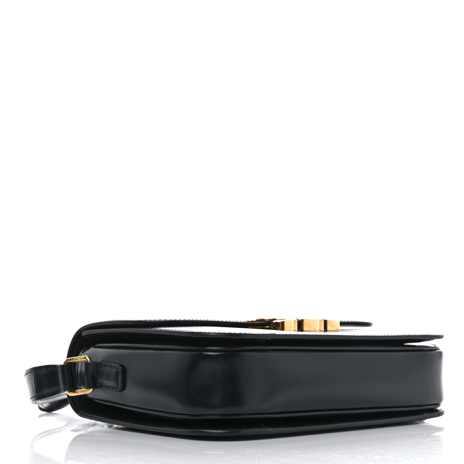 Celine Shiny Calfskin Medium Triomphe Black 4 of 10