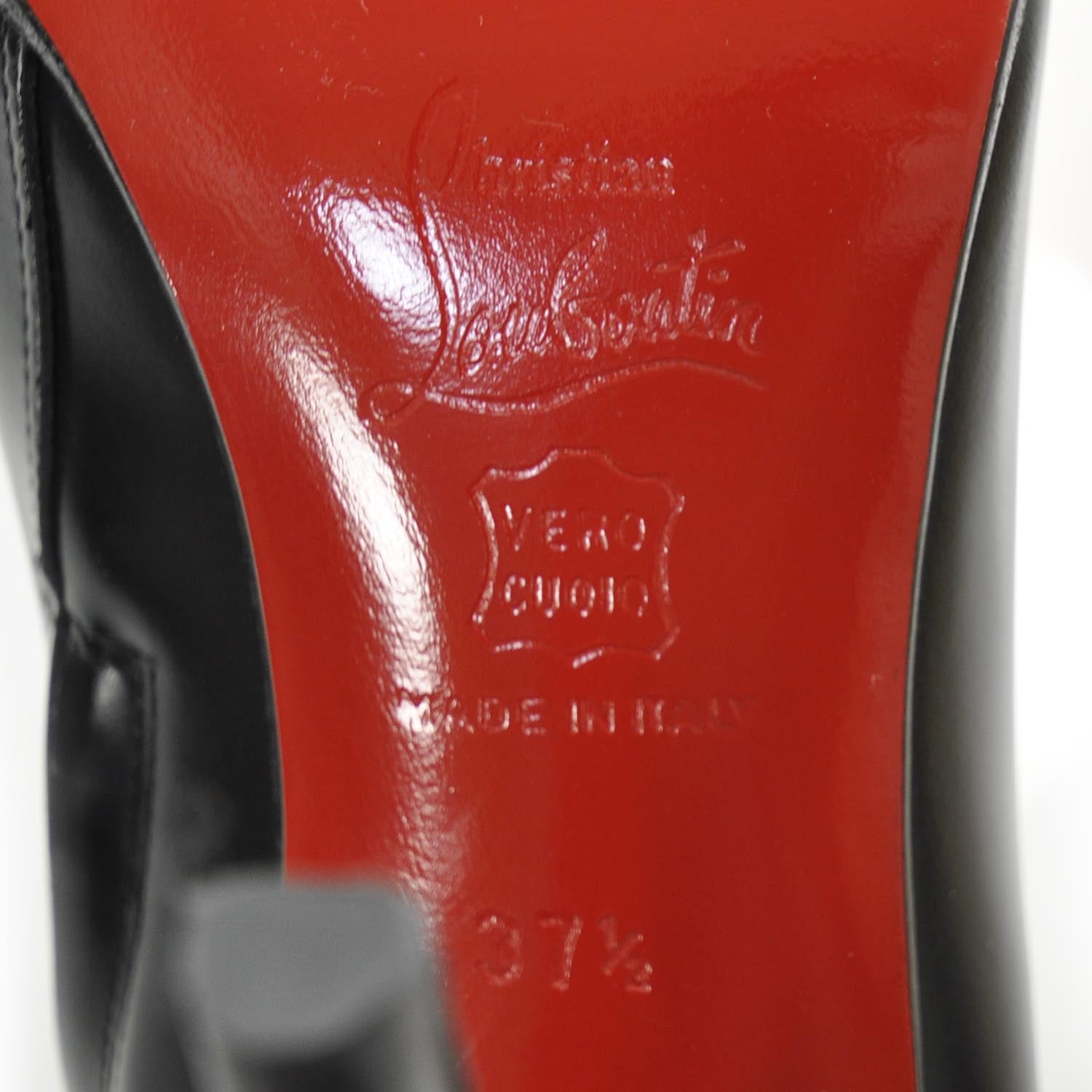 Christian Louboutin Leather Belle 100 Ankle Boots 37.5 Black 6 of 7