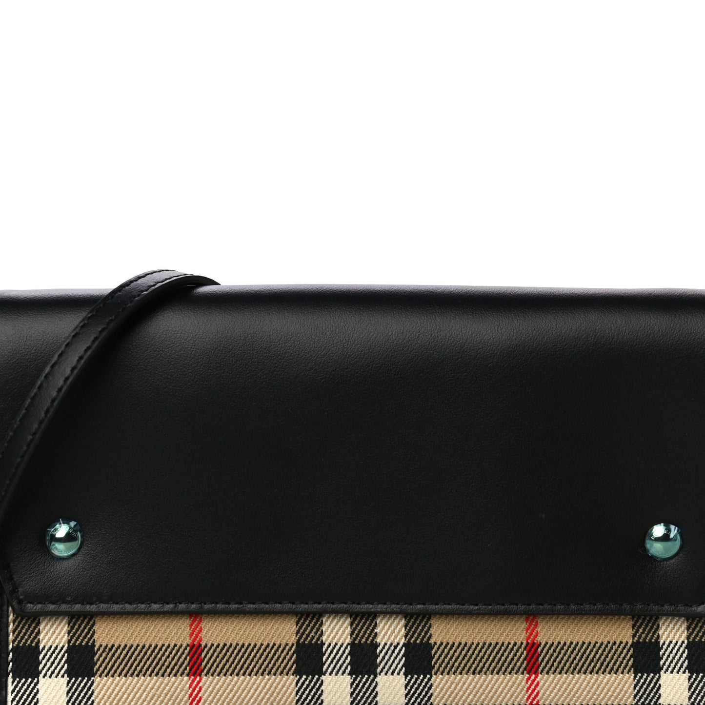 Calfskin Vintage Check Phone Pocket Crossbody Archive Beige Black