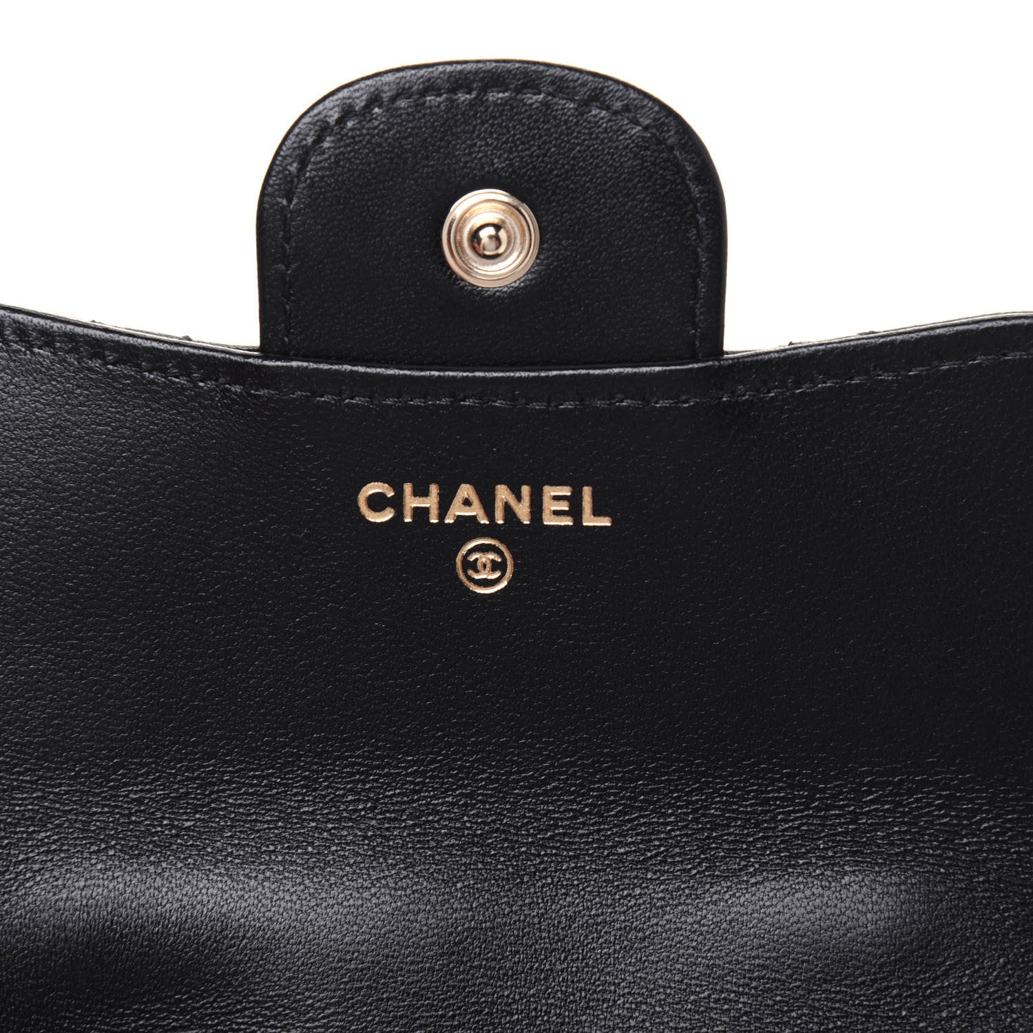 Chanel Lambskin Quilted Top Handle Flap Coin Purse With Chain Black 6 of 12