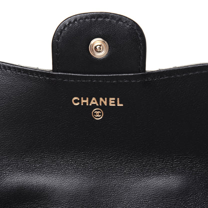 Chanel Lambskin Quilted Top Handle Flap Coin Purse With Chain Black 6 of 12