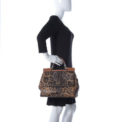 Dolce & Gabbana Leo Crepe Large Miss Sicily Satchel Naturale 2 of 8