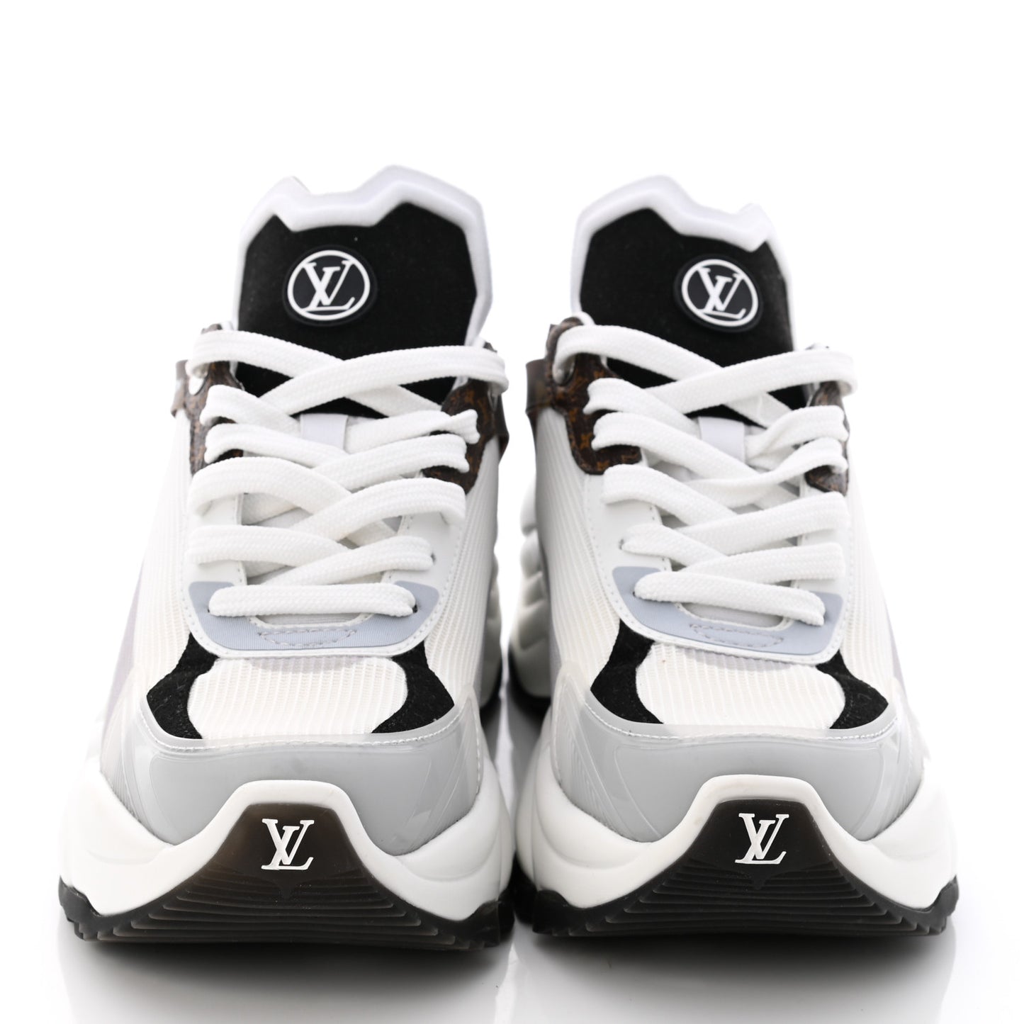 Monogram Calfskin Run 55 Sneakers 36.5 White