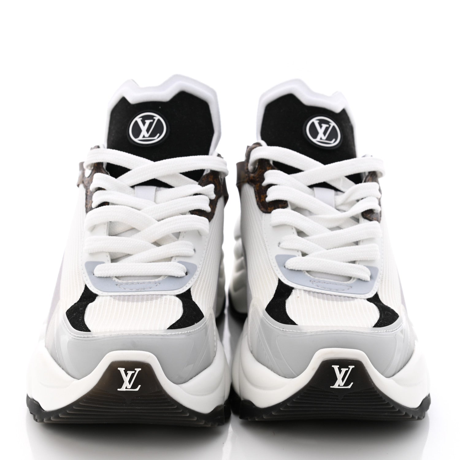 Louis Vuitton Monogram Calfskin Run 55 Sneakers 36.5 White 2 of 11