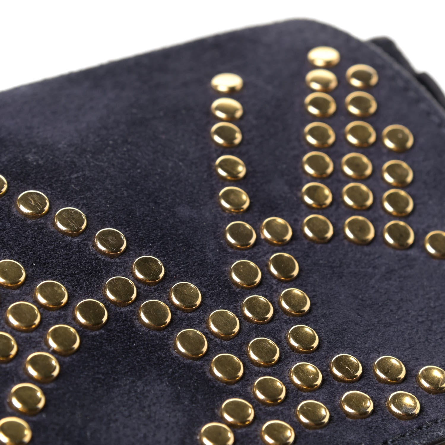 Chloe Suede Calfskin Studded Mini Faye Backpack Full Blue 11 of 12