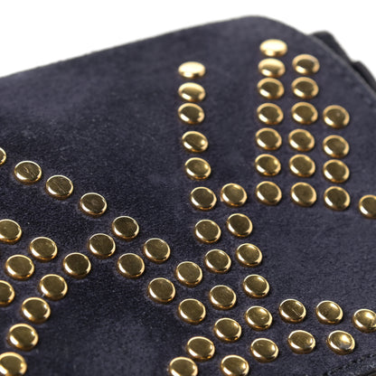 Chloe Suede Calfskin Studded Mini Faye Backpack Full Blue 11 of 12
