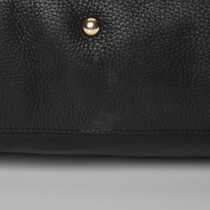 Gucci Calfskin Large Bamboo Shopper Tote Black 12 of 13