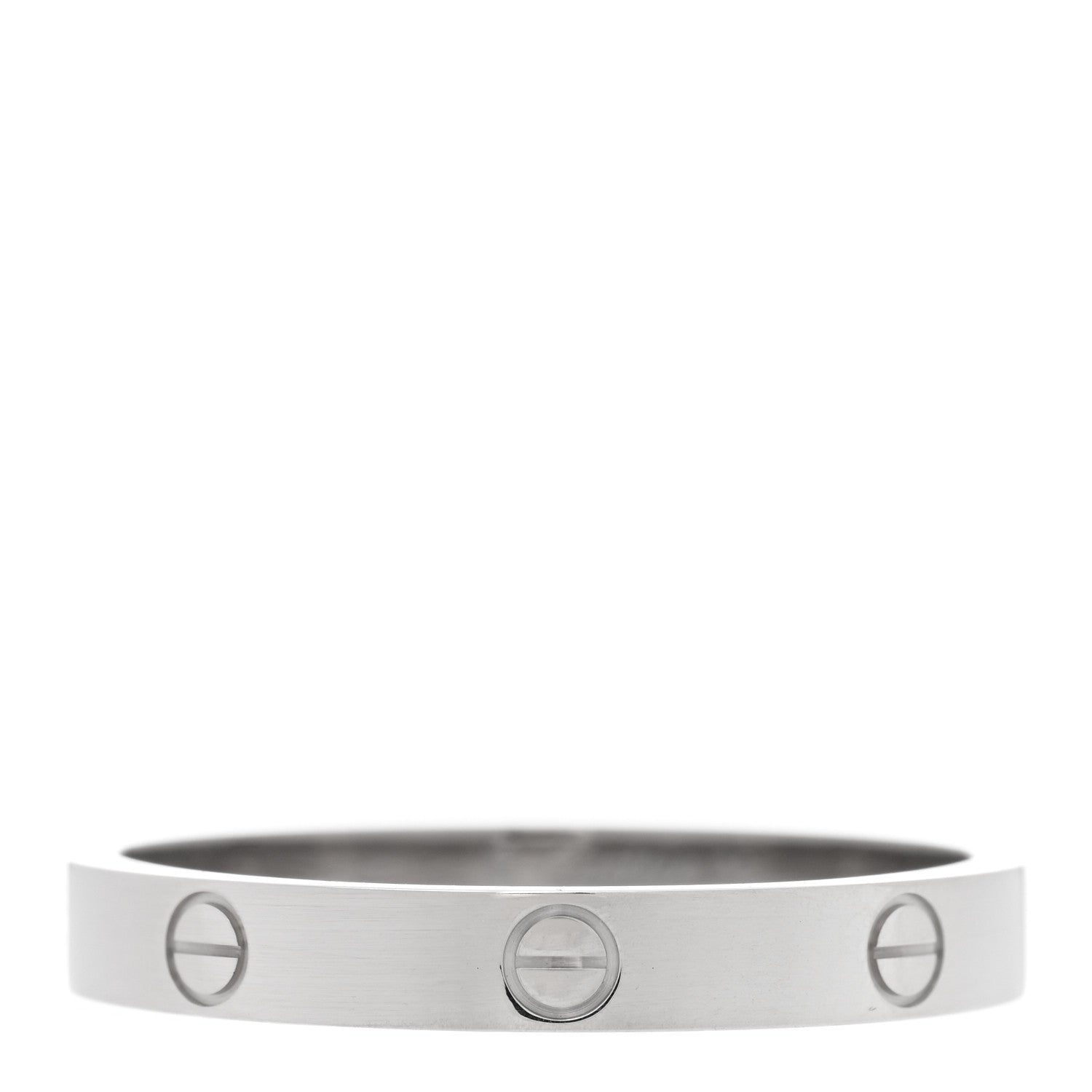 Cartier 18K White Gold 3.5mm LOVE Wedding Band Ring 70 13 1 of 5