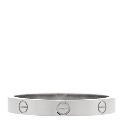 Cartier 18K White Gold 3.5mm LOVE Wedding Band Ring 70 13 1 of 5