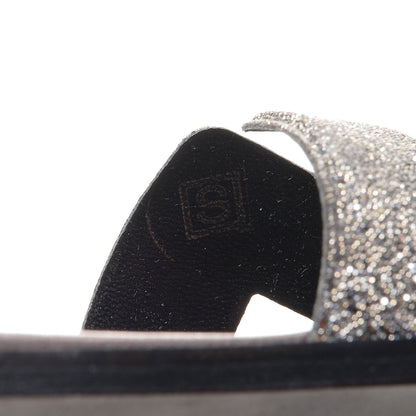 Hermes Suede Goatskin Oran Sandals 37.5 Grey Bleu Crystal Powder 6 of 7