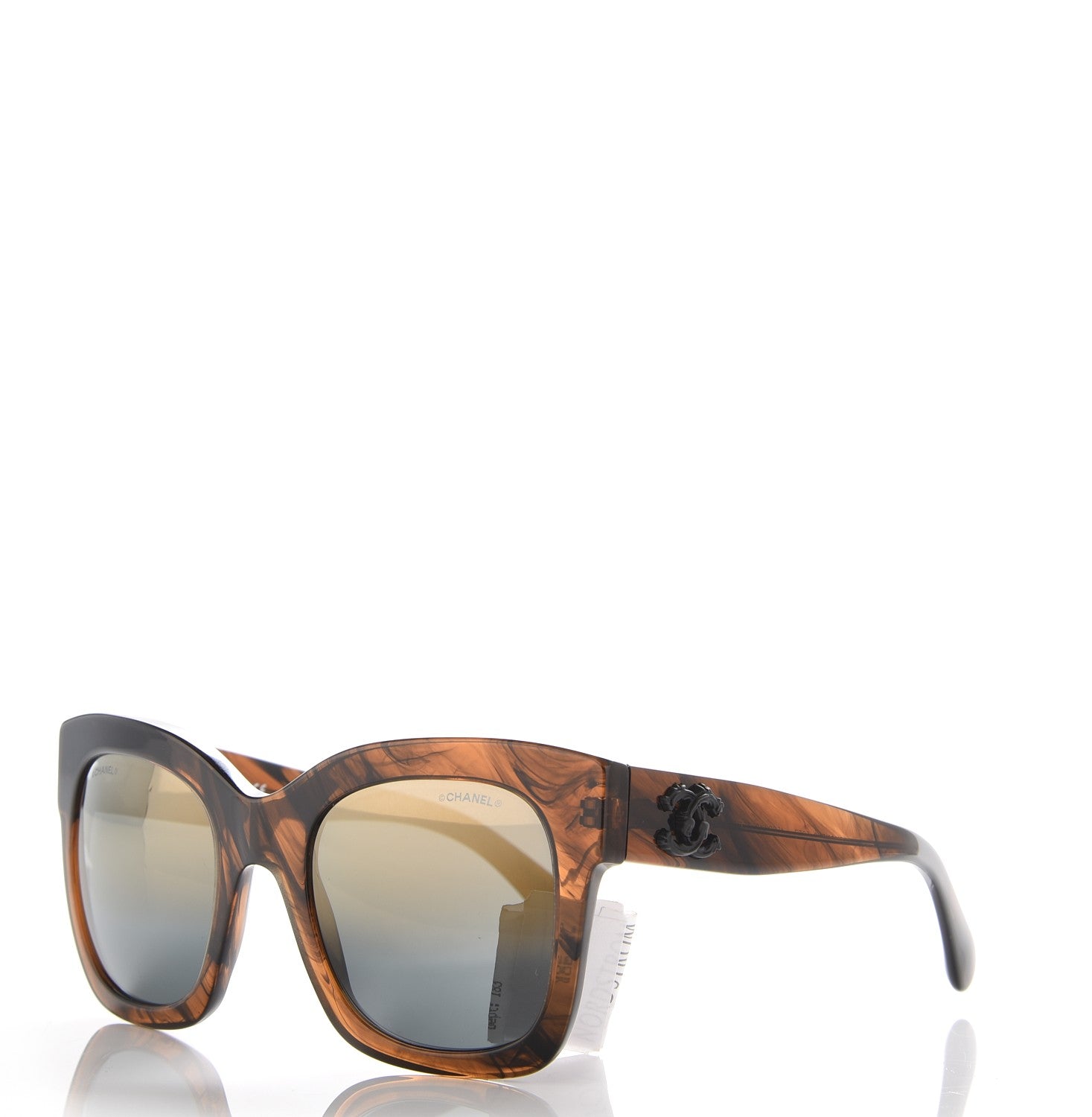 Chanel Mirror CC Sunglasses 5357 Brown 1 of 7