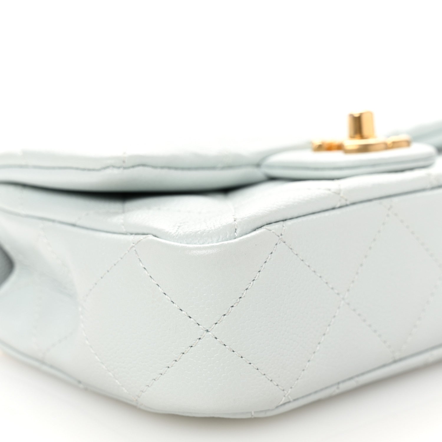 Chanel Caviar Quilted Mini Sweetheart Flap Light Blue 9 of 10