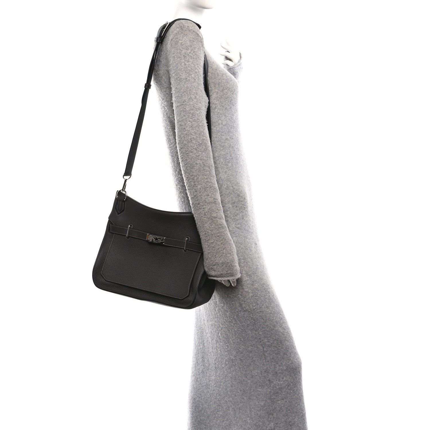 Hermes Taurillon Clemence Jypsiere 34 Graphite 2 of 11