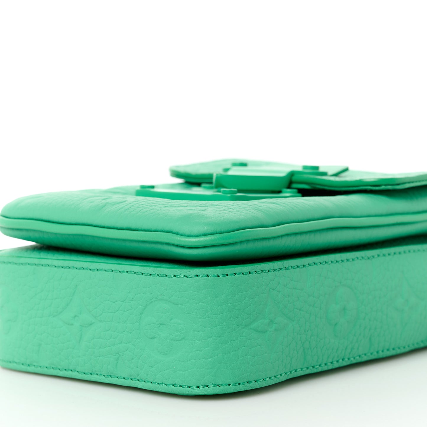 Taurillon Monogram S Lock Wearable Wallet Minty Green