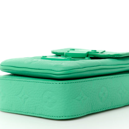 Louis Vuitton Taurillon Monogram S Lock Wearable Wallet Minty Green 10 of 10