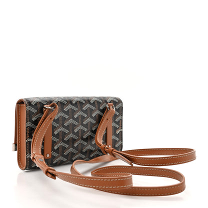 Goyard Goyardine Monte Carlo Bois Clutch With Strap Black Gold 3 of 16