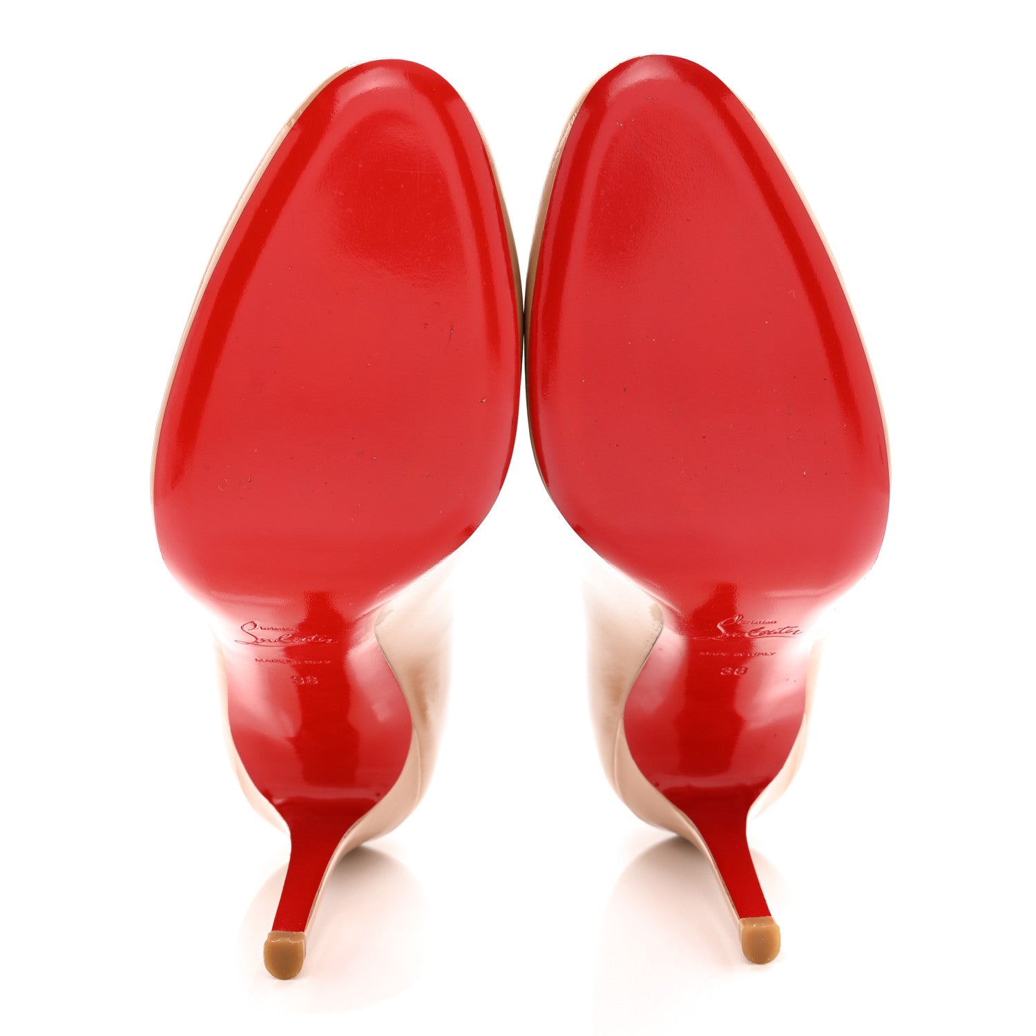 Christian Louboutin Patent New Simple 100 Pumps 38 Nude 5 of 11