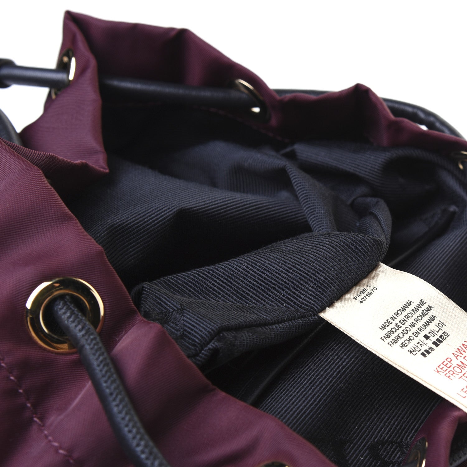 Burberry Nylon Small Rucksack Backpack Burgundy Red 8 of 20