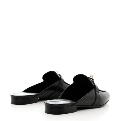 Hermes Goatskin Oz Mules 36.5 Black 4 of 13