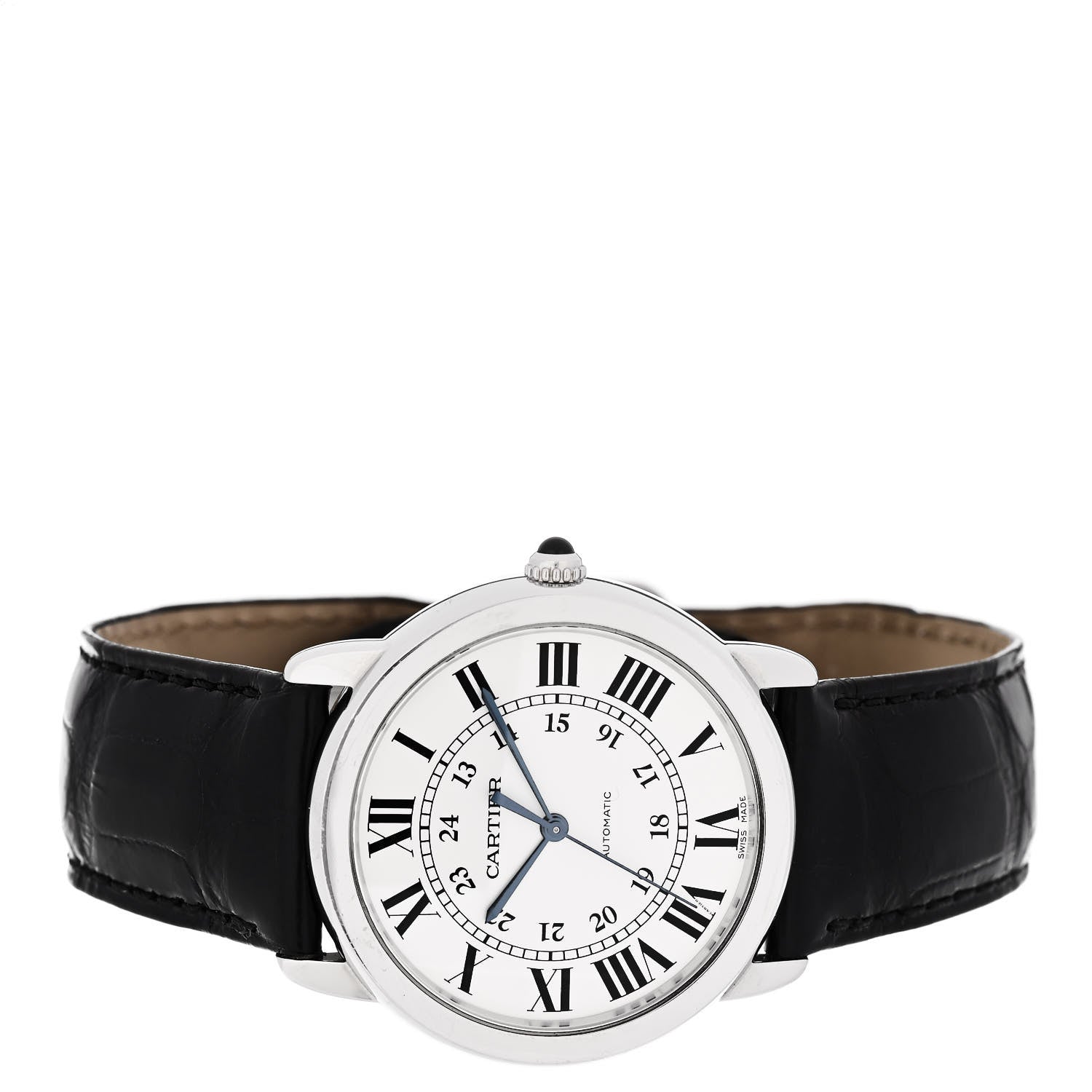 Cartier Stainless Steel Alligator 36mm Ronde Solo Automatic Watch 2 of 6