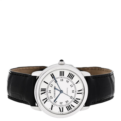 Cartier Stainless Steel Alligator 36mm Ronde Solo Automatic Watch 2 of 6