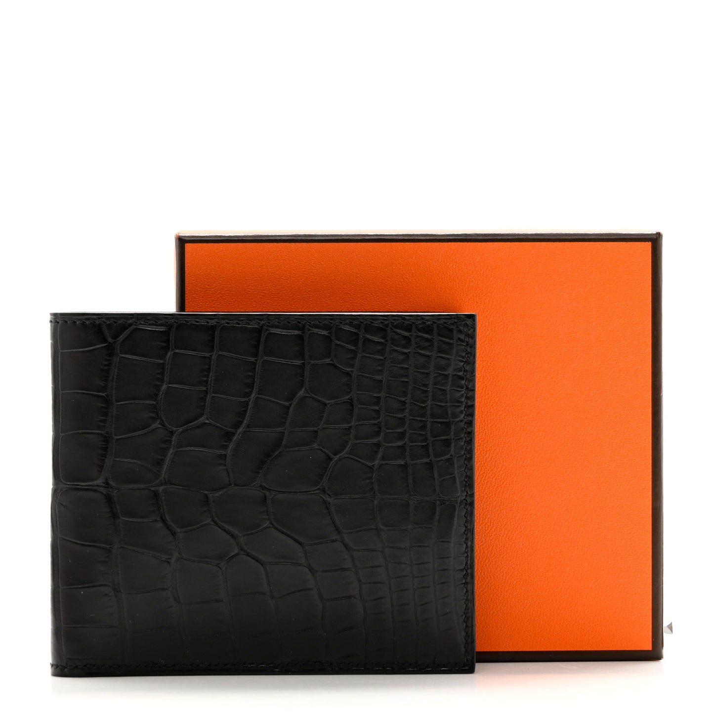 Matte Alligator MC2 Copernic Compact Wallet Black