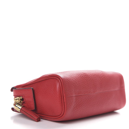 Gucci Pebbled Calfskin Soho Cosmetic Case Tabasco Red 3 of 8