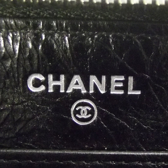 Chanel Leather Striped Reissue Wallet Metallic Black 6 of 9