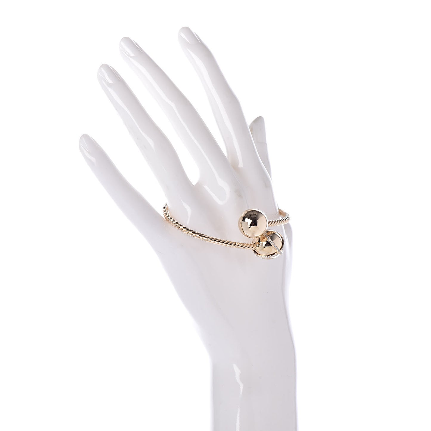 18K Yellow Gold Diamond Solari Bypass Bracelet
