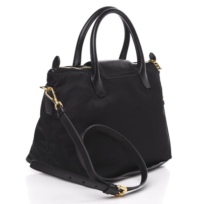 Prada Saffiano Tessuto Nylon Tote Black 3 of 10