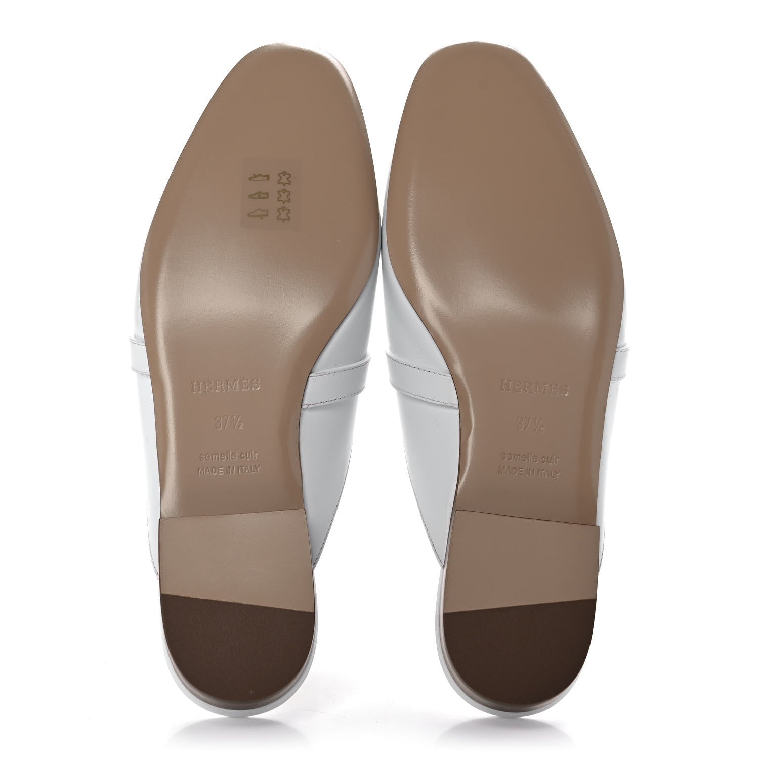 Hermes Calfskin Oz Mules 37.5 White 5 of 9