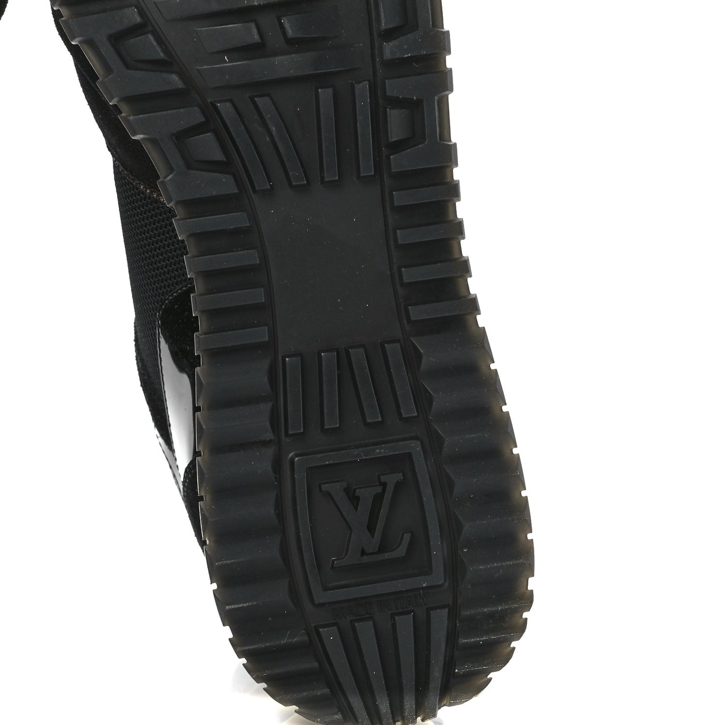Suede Monogram Run Away Sneakers 40 Black