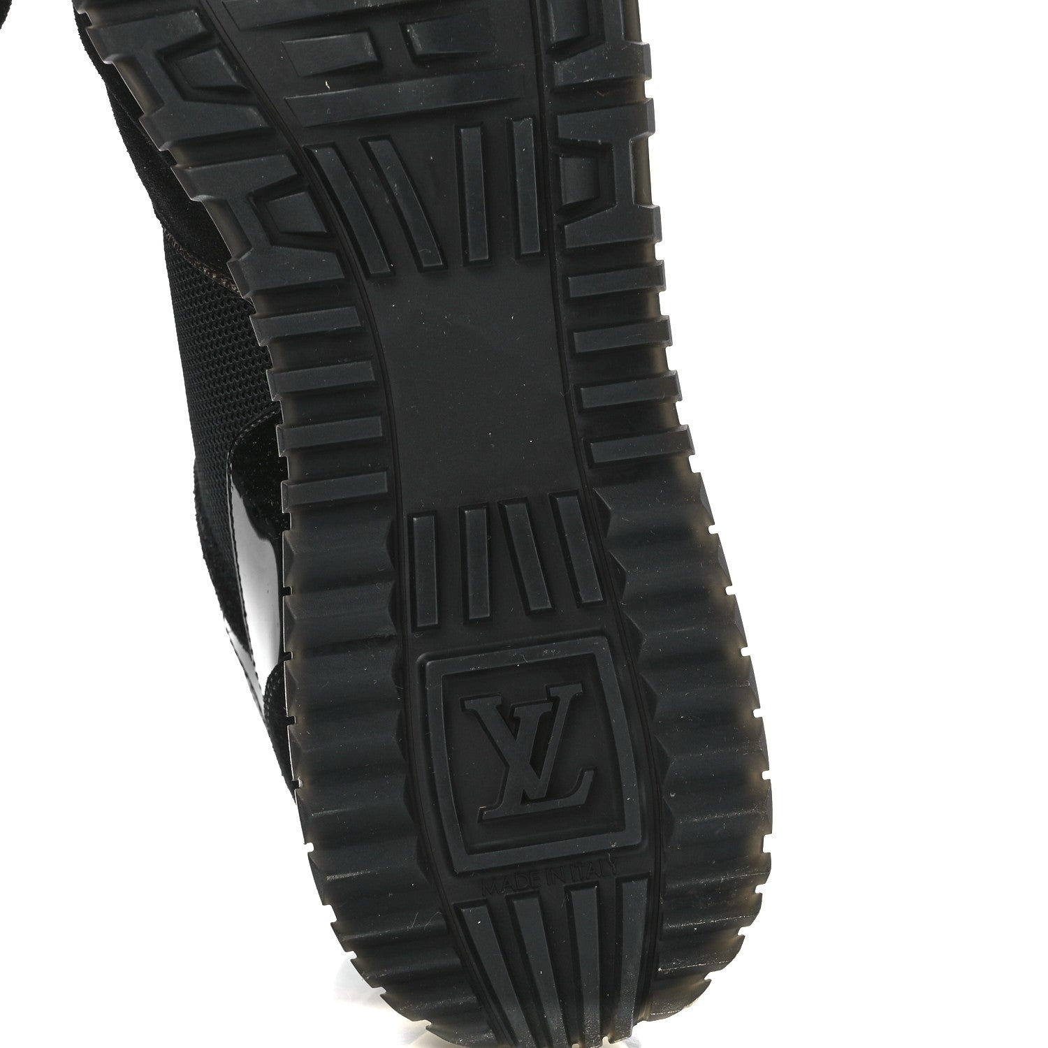 Louis Vuitton Suede Monogram Run Away Sneakers 40 Black 6 of 8