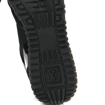 Louis Vuitton Suede Monogram Run Away Sneakers 40 Black 6 of 8