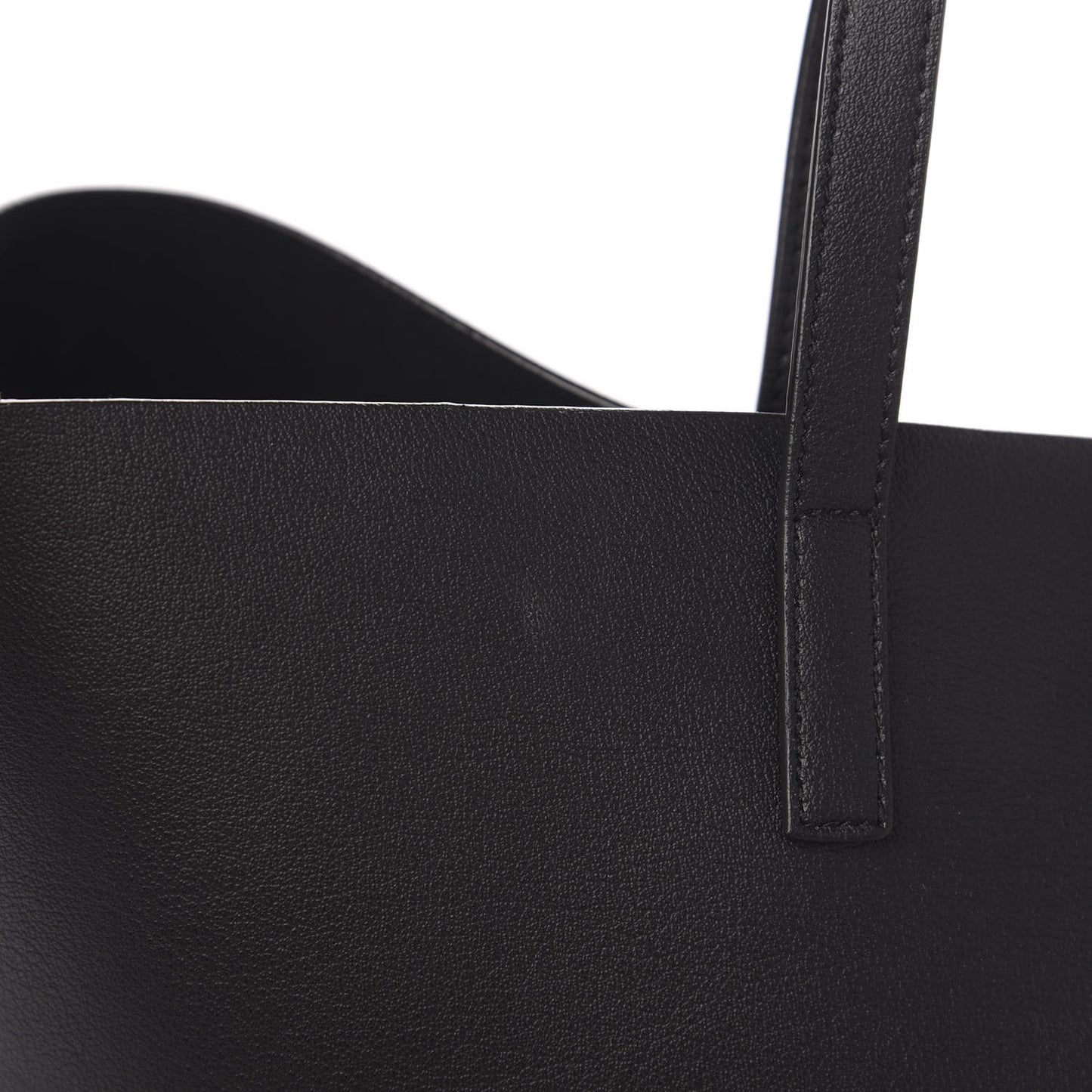 Calfskin Large Shopping Tote Black