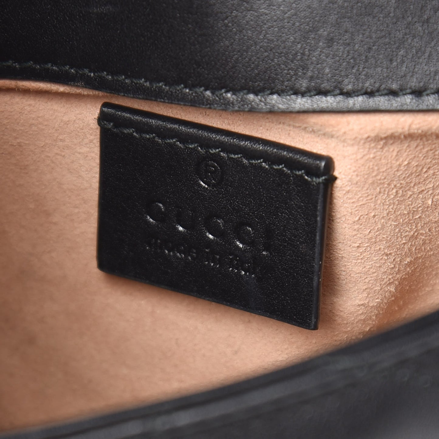 Calfskin Matelasse Super Mini GG Marmont Shoulder Bag Black