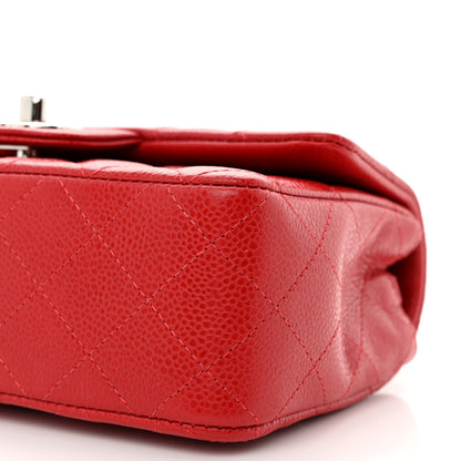Chanel Caviar Quilted Mini Rectangular Flap Red 11 of 11