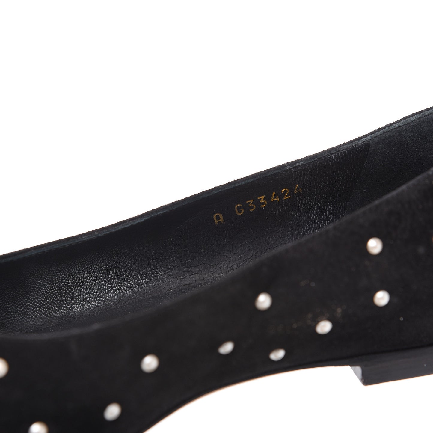 Suede Pearl Patent CC Cap Toe Ballerina Flats 36 Black