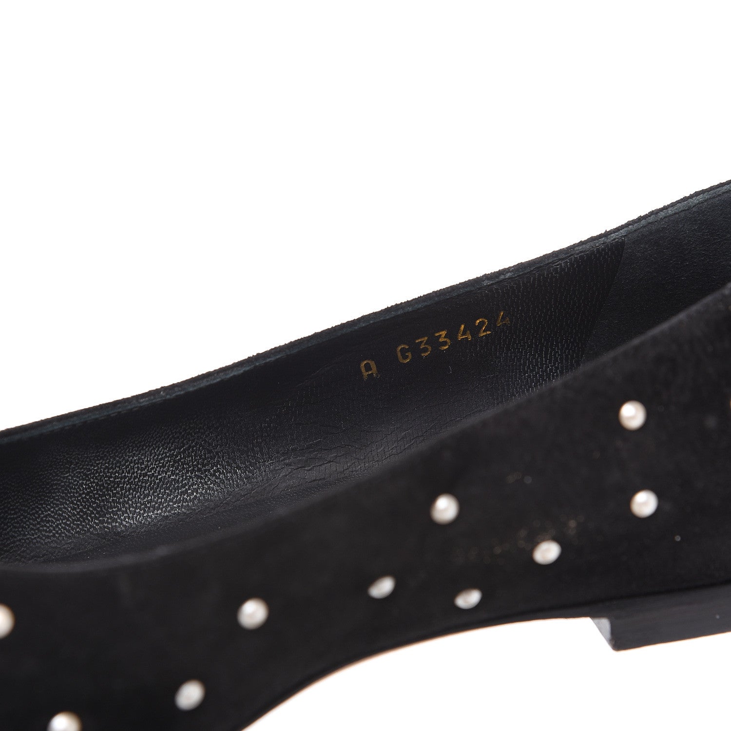 Chanel Suede Pearl Patent CC Cap Toe Ballerina Flats 36 Black 7 of 11