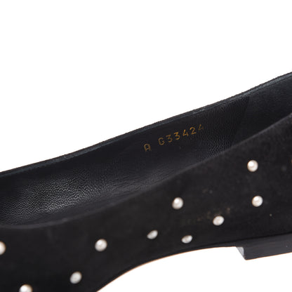 Chanel Suede Pearl Patent CC Cap Toe Ballerina Flats 36 Black 7 of 11