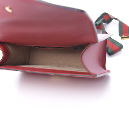Gucci Calfskin Mini Sylvie Chain Shoulder Bag Hibiscus Red 5 of 14