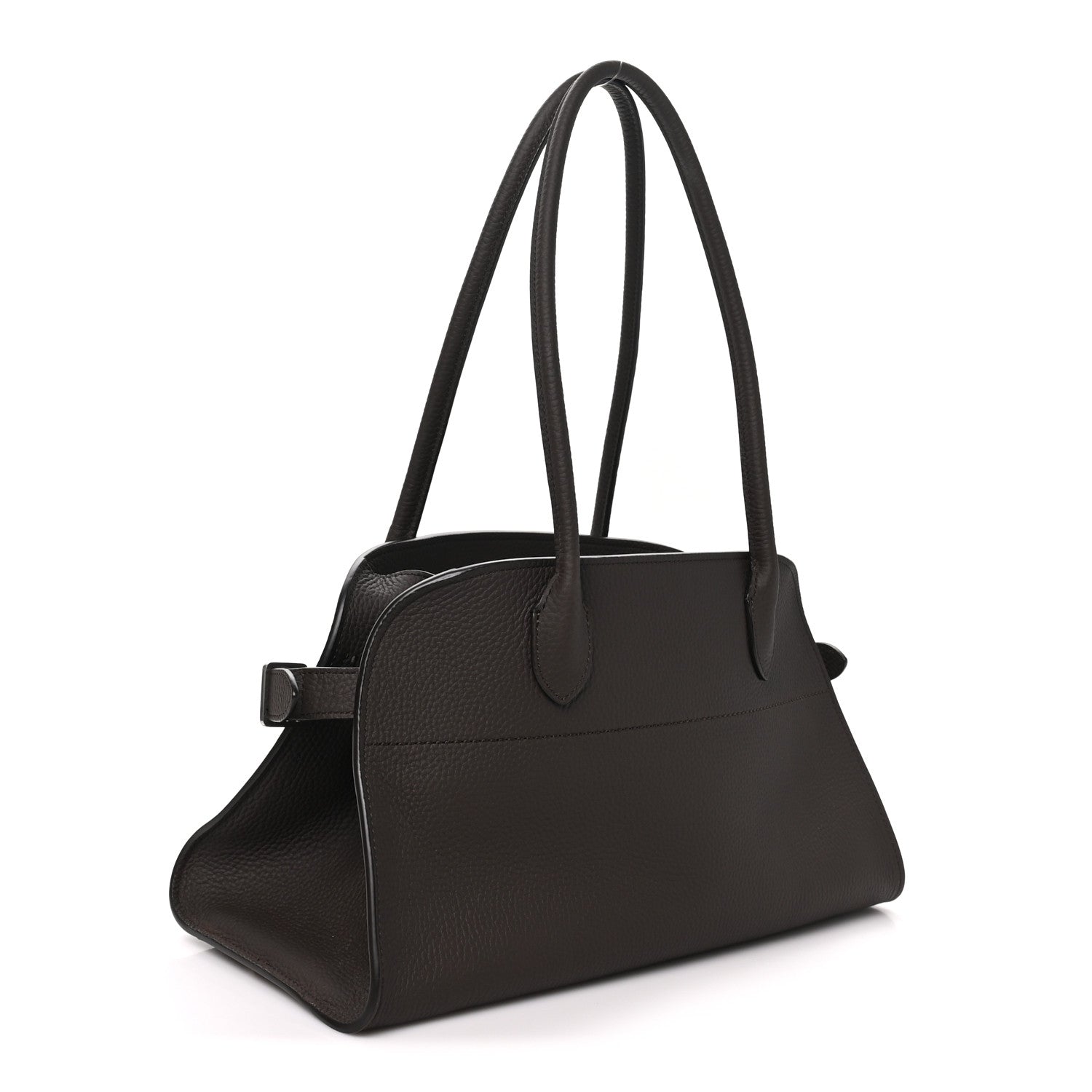The Row Matte Grained Calfskin Margaux Shoulder 12 Deep Brown 2 of 8