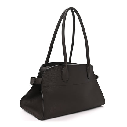 The Row Matte Grained Calfskin Margaux Shoulder 12 Deep Brown 2 of 8