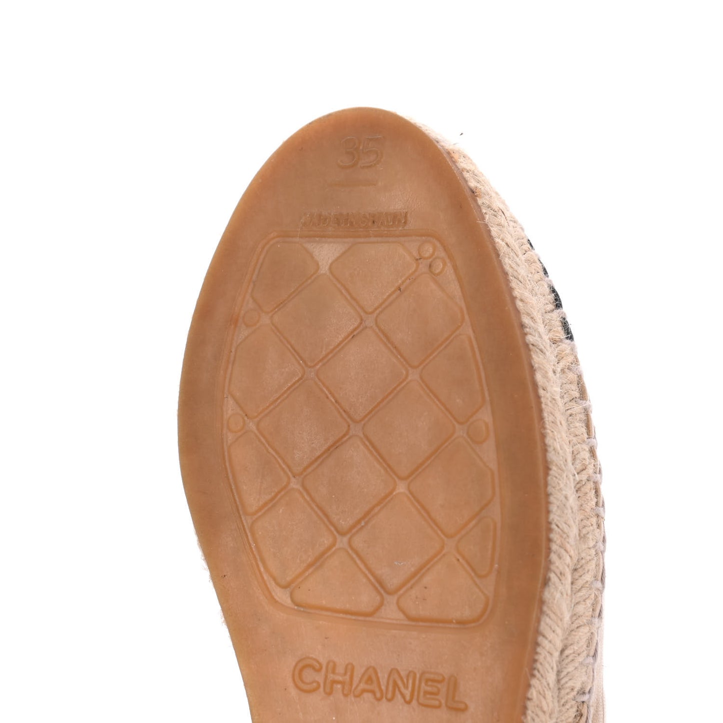 Lambskin CC Espadrilles 35 Beige Black