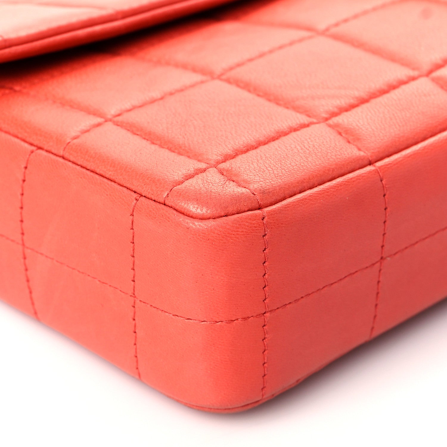 Chanel Lambskin East West Chocolate Bar Flap Orange 9 of 15