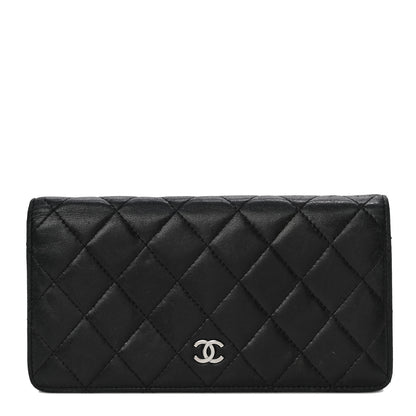 Chanel Lambskin Quilted Yen Wallet Black 1 of 14