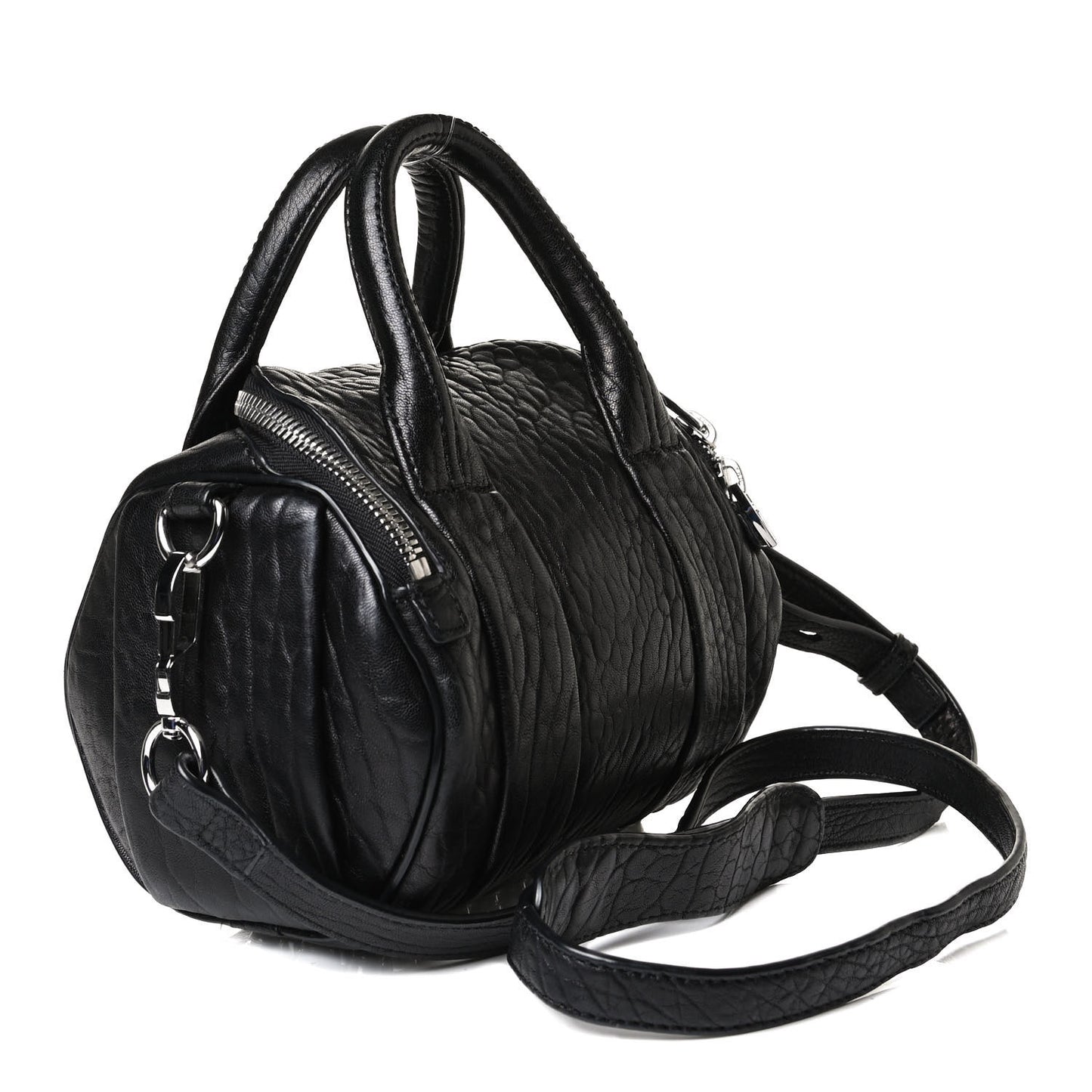 Pebbled Lambskin Mini Rockie Black Rhodium Hardware