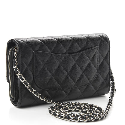Chanel Caviar Quilted Wallet on Removable Chain Black 3 of 12