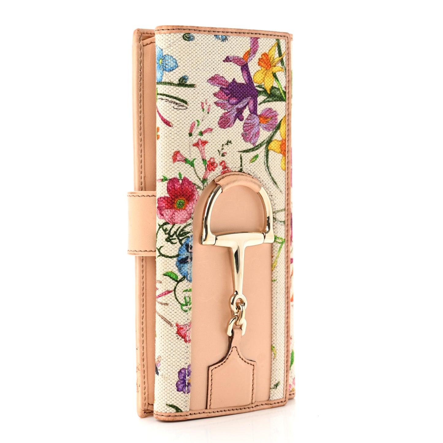 Canvas Floral Flora Hasler Continental Wallet White