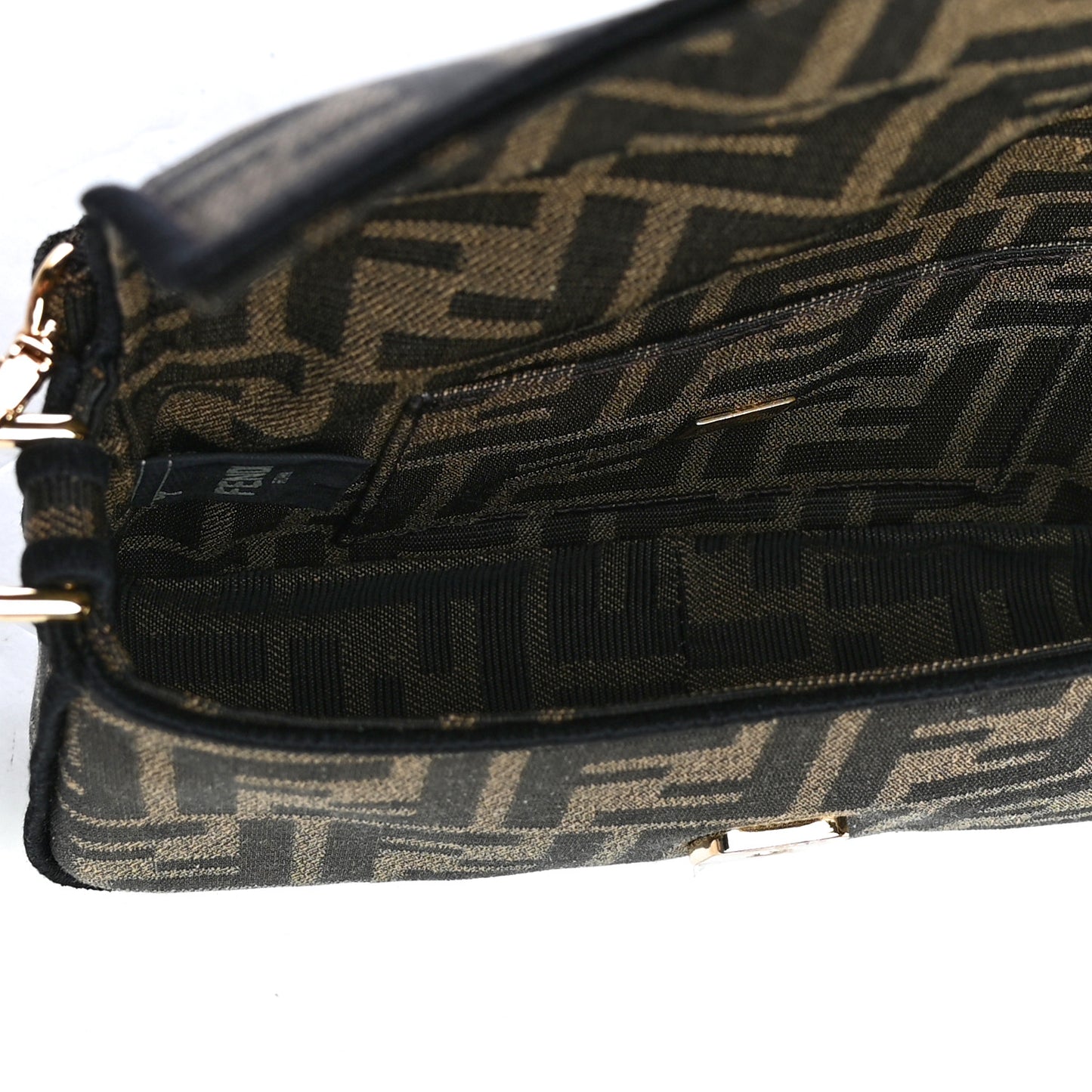 Fabric Jacquard FF 1974 Mini Baguette Tobacco Moro Black